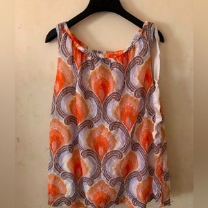 Anthropologie Tank Top with White Strap (to tie if so desire)